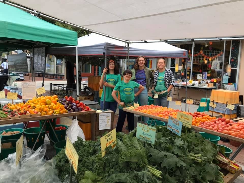 Our stand at a farmers market